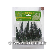 JORD-42 - 15 sapins 4 - 6 - 8 - 12 cm 1:87 - HO