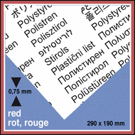 Polystyrène  190/290/0,75 mm