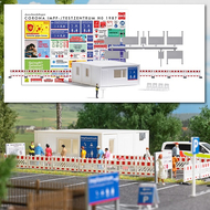 Bâtiment miniature - Centre de vaccination / test Corona 1/87 HO - Busch 01987