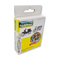 Véhicules miniatures : Scooters gris clair et noir HO 1/87 - Busch 210008905