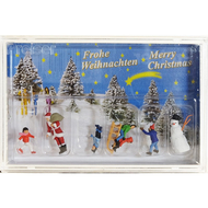 Figurines miniatures : Père Noël et bonhomme de neige 1:87 - Preiser 10626
