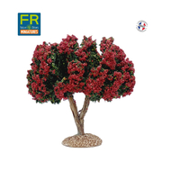 Arbre fleuri rouge 12 cm - décors pour crêches - FR-ATB97590RO