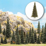 Végétation miniature : Assortiment de 15 sapins de 5 à 13,5 cm au 1/87 - Busch 06470 6470