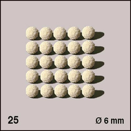 25 Boules d'éponge ø 6 mm