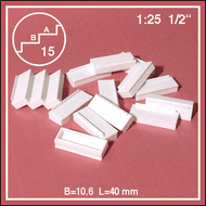 Marches miniatures pour escalier droit 1:25
