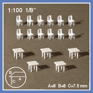 Tables et chaises 1:100