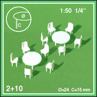 Tables et chaises 1:50