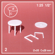 2 Tables rondes 1:25