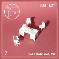 Bureau et chaises 1:25- miniature pour décors d'architecture