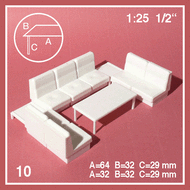 Table et chaises 1:25