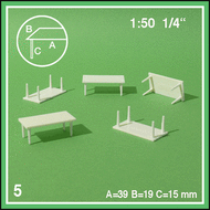 Tables rectangulaires 1:50