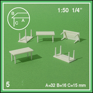 5 Tables rectangulaires 1:50