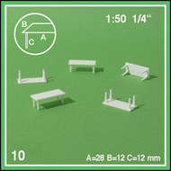 Tables rectangulaires 1:50