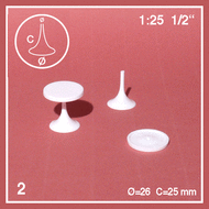 Tables rondes 1:25- miniature pour décors d'architecture