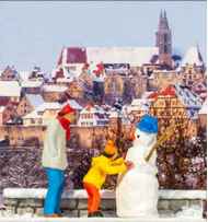 Figurine miniature : Bonhomme de neige HO 1/87  - Preiser 99603