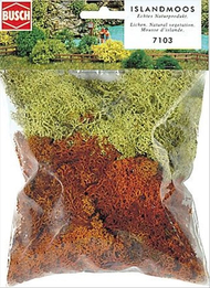 Végétation naturelle : Mousse d'islande miniature pour diorama et modelisme Busch - 7103