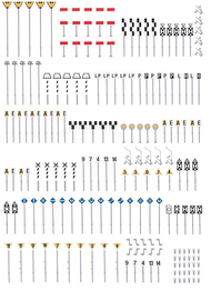 Accéssoires miniatures : Set de panneaux signalisation de voies - 1:87 H0 - Faller 120298