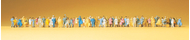 Preiser 79251 - 60 Passagers et passants peints 1:160
