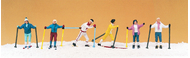 Figurines plastique : Skieurs de fond 1:87 - Preiser 10312