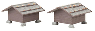 Bâtiments miniatures : 2 Granges à foin 1:87, HO - Faller 130636