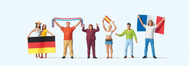 Figurines : Supporteurs football - 1:87 H0 - Preiser 10745