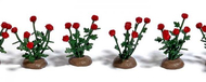 Végétation miniatures : 6 rosiers de 6 roses au 1/87 - Busch 1241