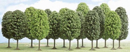 Végétation miniature : Lot de 15 arbres feuillus de 9 à 14 cm au 1/87 - Busch 06485 6485