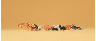 Animaux miniatures : Chiens et chats miniatures 1:87 - Preiser 14165
