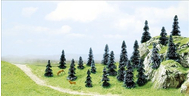 Végétation miniature : 20 sapins à planter de 4 à 9 cm au 1/87 - Busch 6498