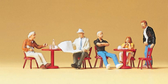 Figurines miniatures : Consommateurs au café 1:87 - Preiser 10369