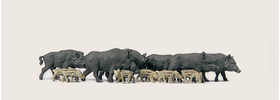Animaux miniatures : Sangliers - HO 1:87 - Merten 5028