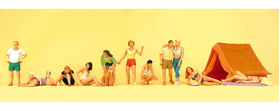 Figurines miniatures : Au caming au 1/87 - Preiser 10538