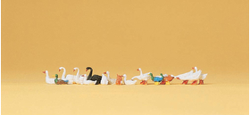 Oiseaux miniatures : Canards, oies, signes 1:87 - Preiser 14167