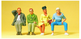 Voyageurs assis miniatures 1:43 - Preiser 65350