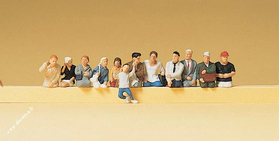 Figurines miniatures : Consommateurs au café 1:87 - Preiser 10369
