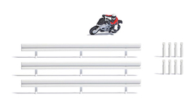 Personnages miniatures - Motard en courbe - 1:87, HO - Busch 7940