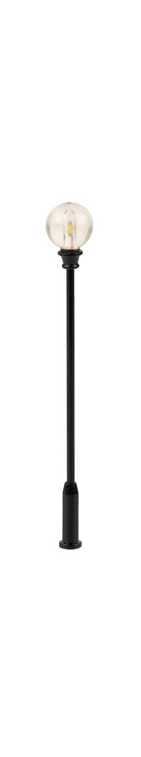 Éclairage miniature : Réverbère de parc LED, lampe boule rapportée - 1:87 HO - Faller 180204