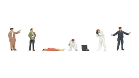 Figurines miniatures : Police judiciaire avec cadavre au 1/87 - Noch 15071