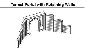 Entrée de tunnel en béton 1 voie 1:87 - Woodland C1252