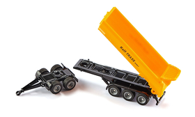 Véhicule miniature : Tracteur JCB avec dolly et benne basculante 1/87 - Siku 10185800002