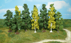 Végétation miniature : Heki 1410 - Assortiment feuillus 12 arbres 7 - 12 cm