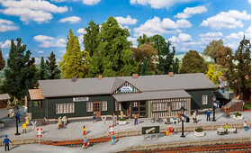 Bâtiment miniature : Station service - 1:87 H0 - Faller 110136