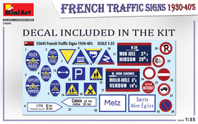 Décor miniature : Panneaux de signalisation français 1930-40 - 1/35 - Miniart 35645