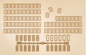 Lot de fenêtres et portes miniatures - 1:87 HO