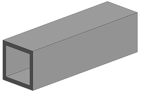 Evergreen 253 - Tube carré 3 pièces - 4,8 X 4,8 mm