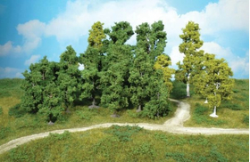 Végétation miniature : Heki 1952 - Assortiment 14 arbres 9 - 18 cm
