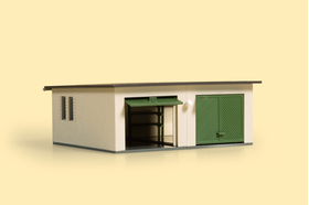 Bâtiment miniature : Double garage - 1:87 H0 - Auhagen 11456