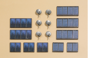 Accessoires miniatures : Antennes satellites et panneaux solaires - 1:87 H0 - Auhagen 41651