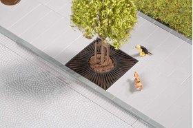 Décor miniature : Grille de trottoir pour arbre - 1:87 - Auhagen 42657