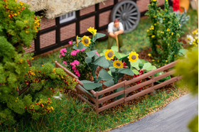 Végétation miniature : Fleurs dans le jardinet 1/87 - Faller 181289
